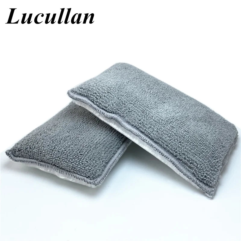 Lucullan Éponge Microfibre Intérieur 5”x3” – Applicateur Cuir, Plastique & Sellerie