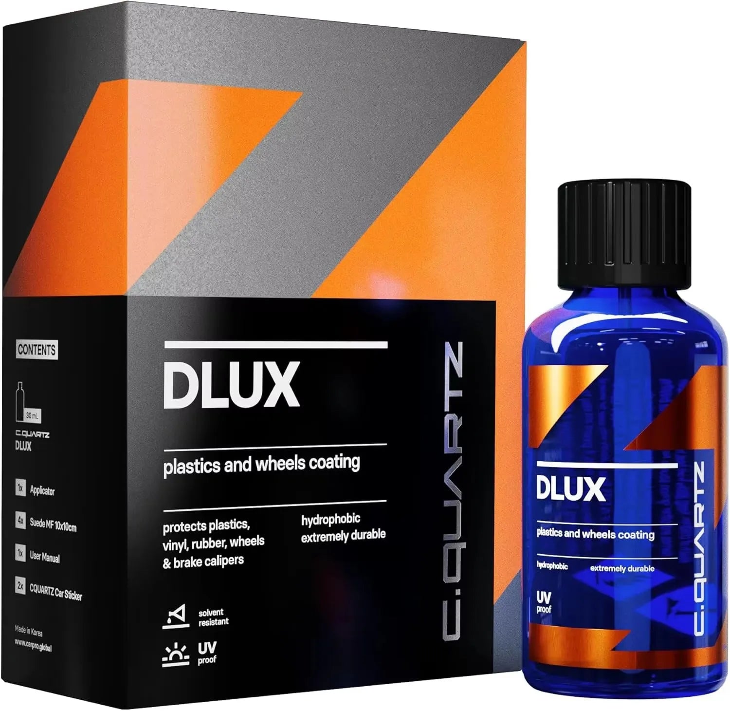 CarPro DLUX – Rénovateur Plastiques & Coating Anti-UV Extérieur