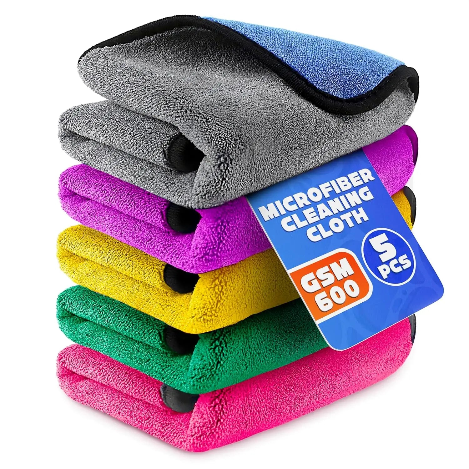 Chiffons Microfibre Voiture 1/5pcs – Séchage & Entretien Auto