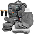 Kit Nettoyage Voiture SEAMETAL - 11pcs Microfibre, Brosses Roues & Éponges