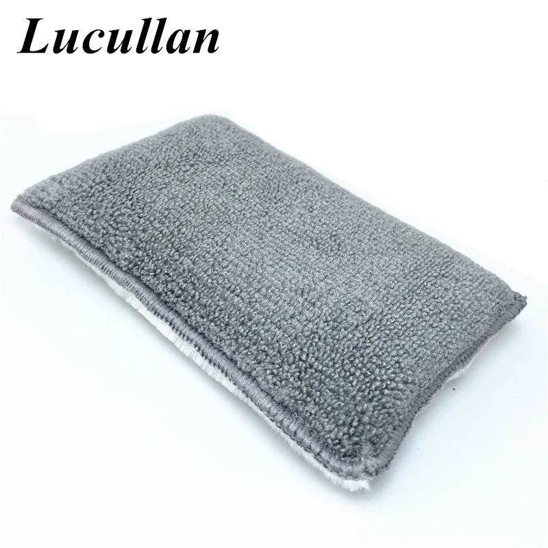 Lucullan Éponge Microfibre Intérieur 5”x3” – Applicateur Cuir, Plastique & Sellerie