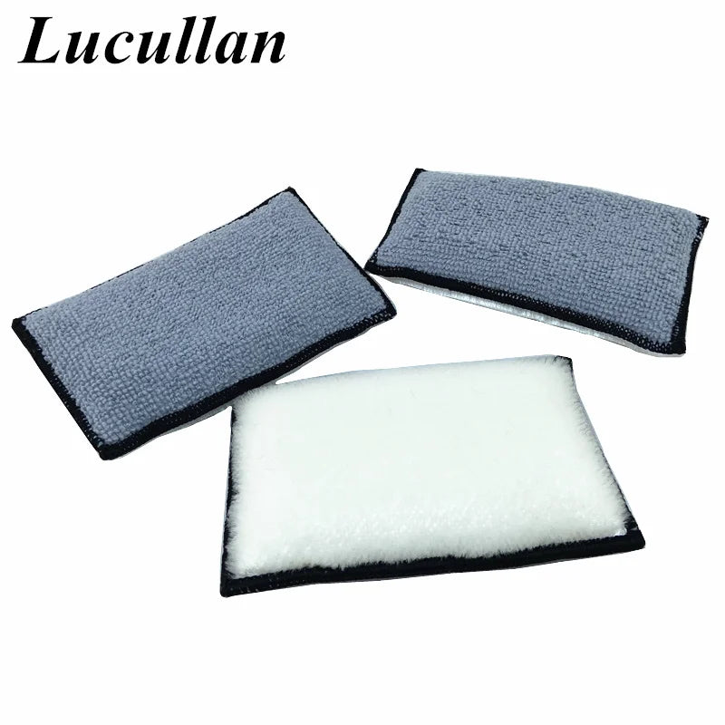 Lucullan Éponge Microfibre Intérieur 5”x3” – Applicateur Cuir, Plastique & Sellerie
