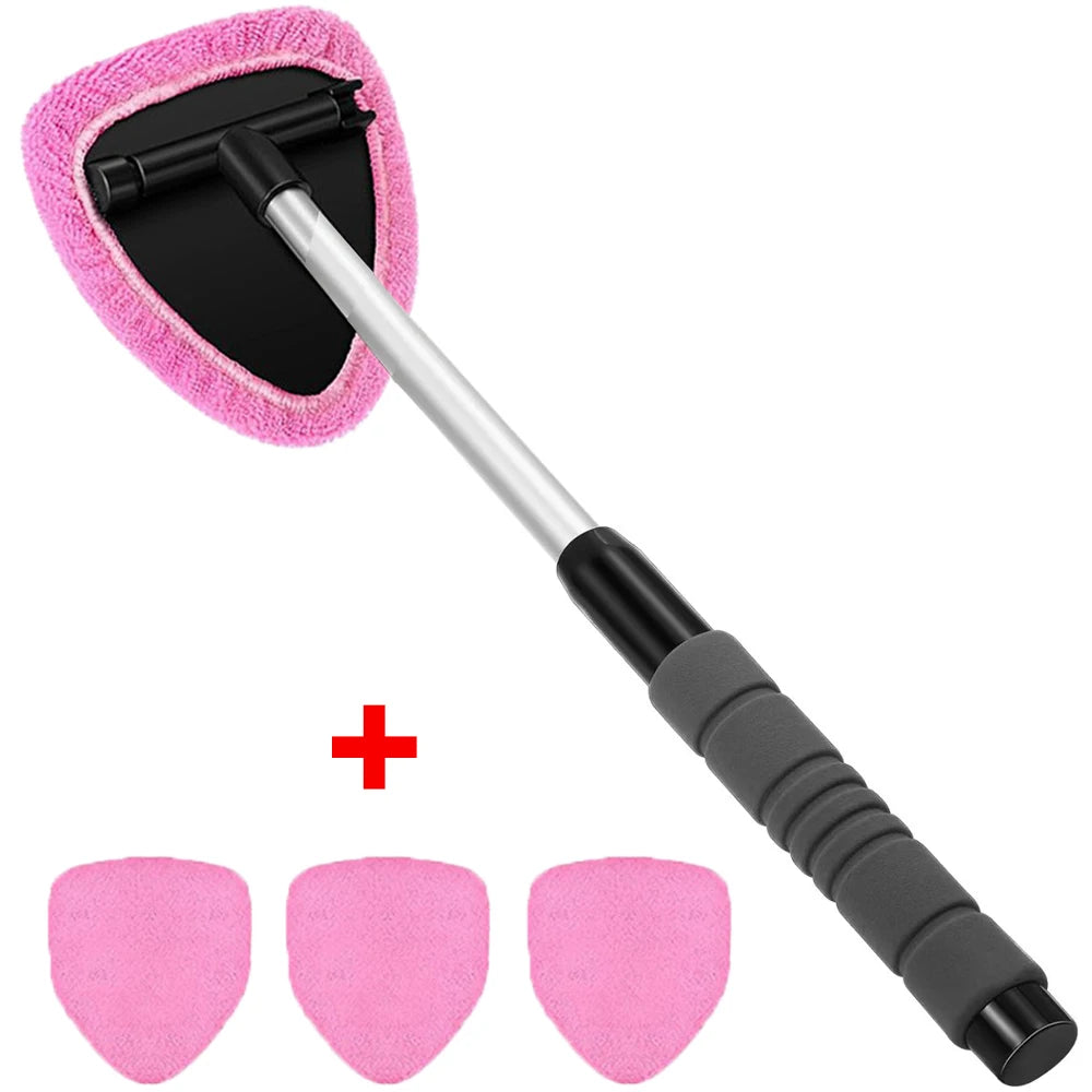 Kit Nettoyage Pare-Brise Télescopique – Brosse Microfibre & Raclette