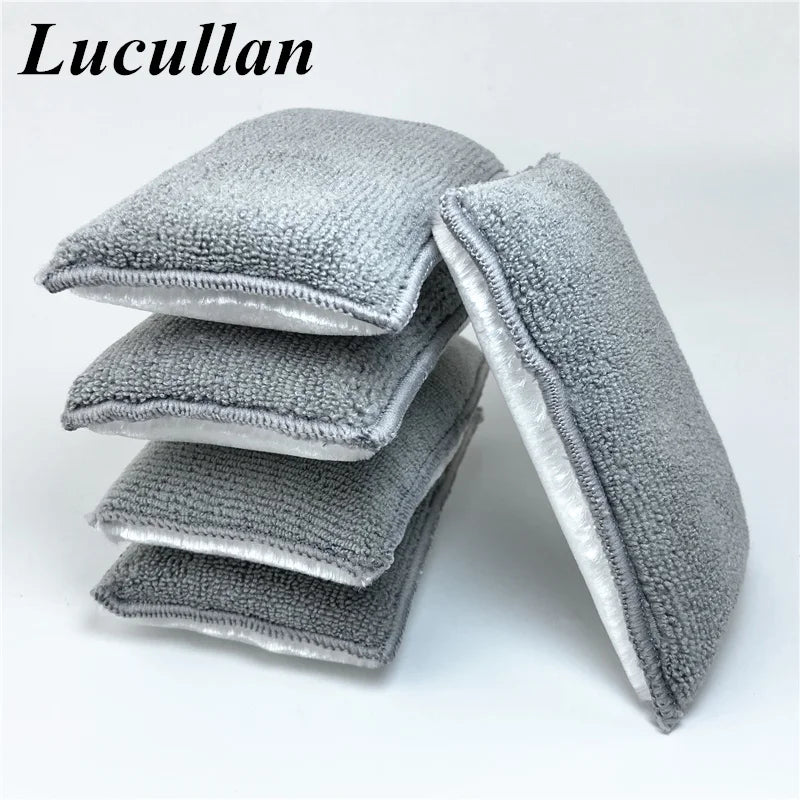 Lucullan Éponge Microfibre Intérieur 5”x3” – Applicateur Cuir, Plastique & Sellerie