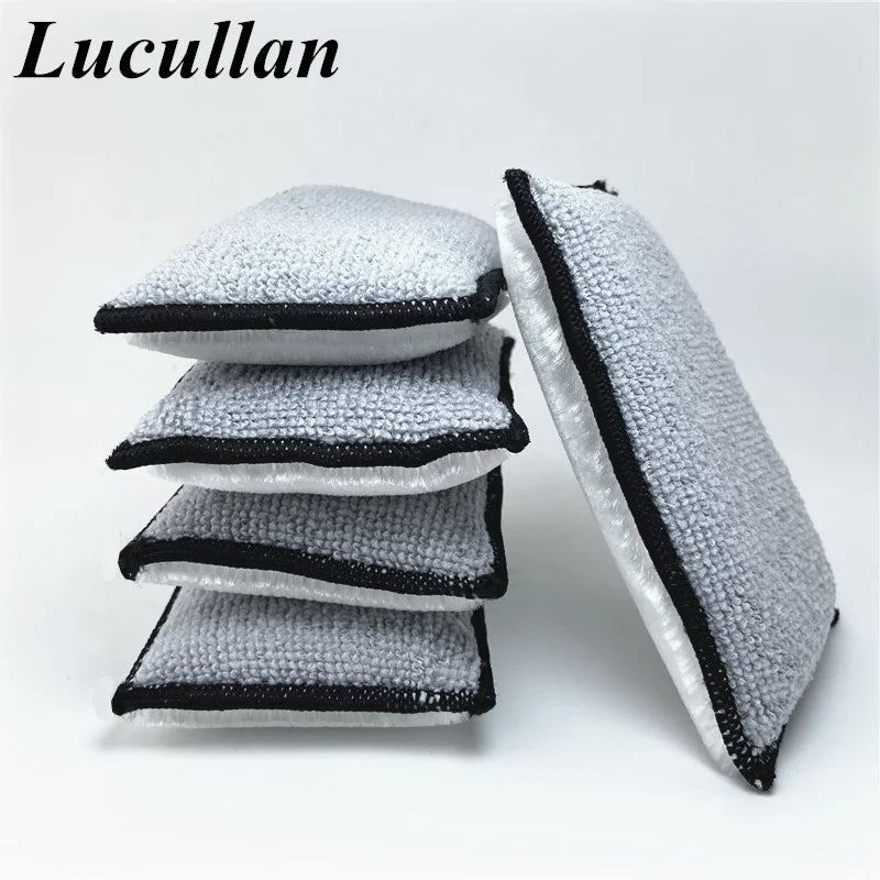 Lucullan Éponge Microfibre Intérieur 5”x3” – Applicateur Cuir, Plastique & Sellerie